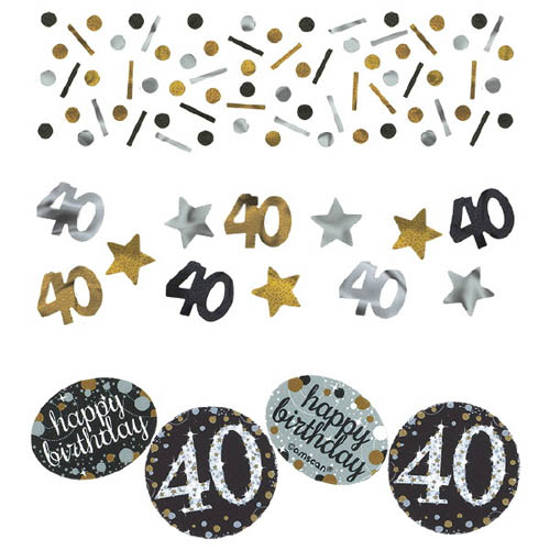 Sparkling Celebration' 40th Birthday Confetti Value Pack