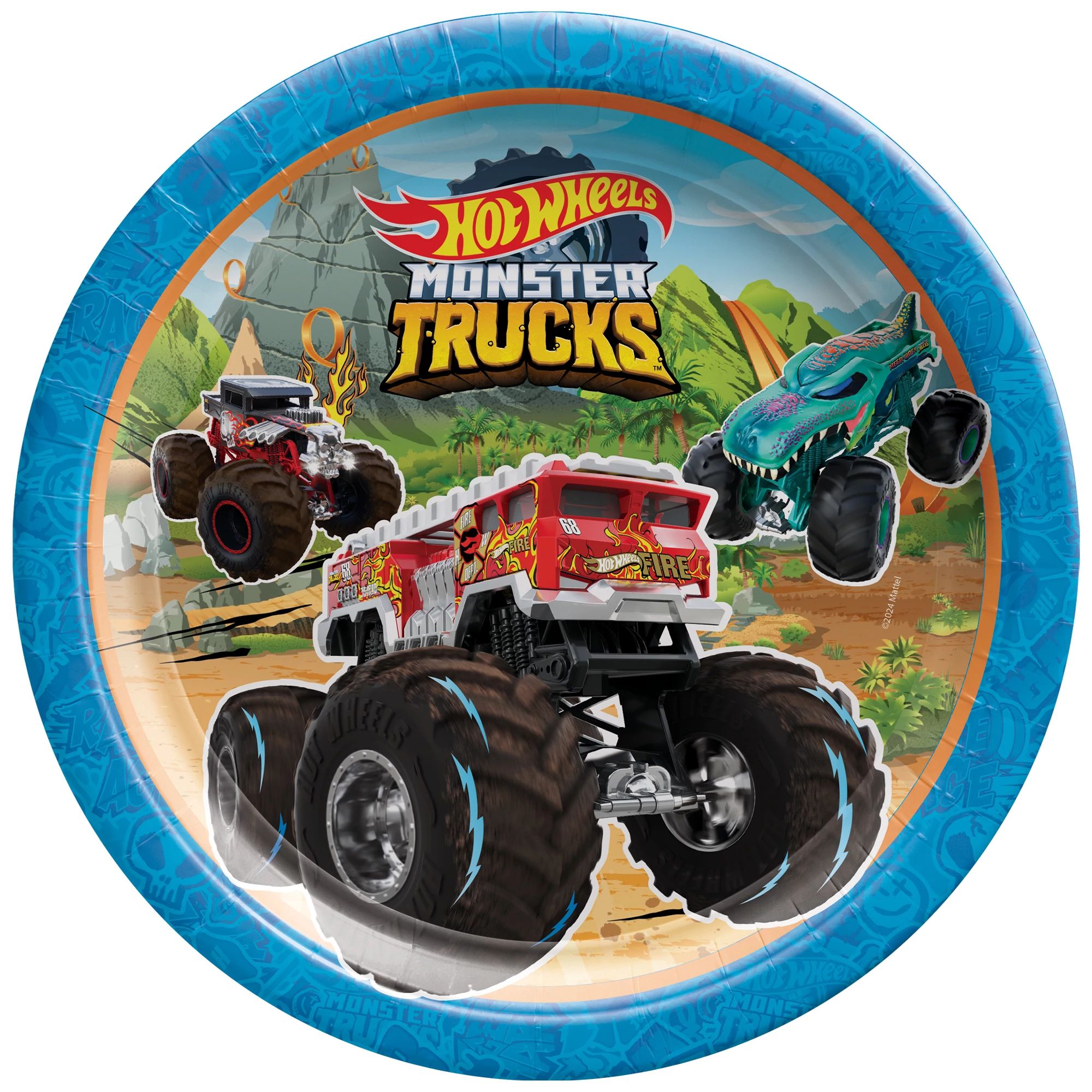 Hot Wheels Monster Truck 9" Plates