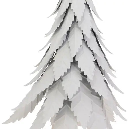 White Metal Tree w/ Texture Branches Christmas