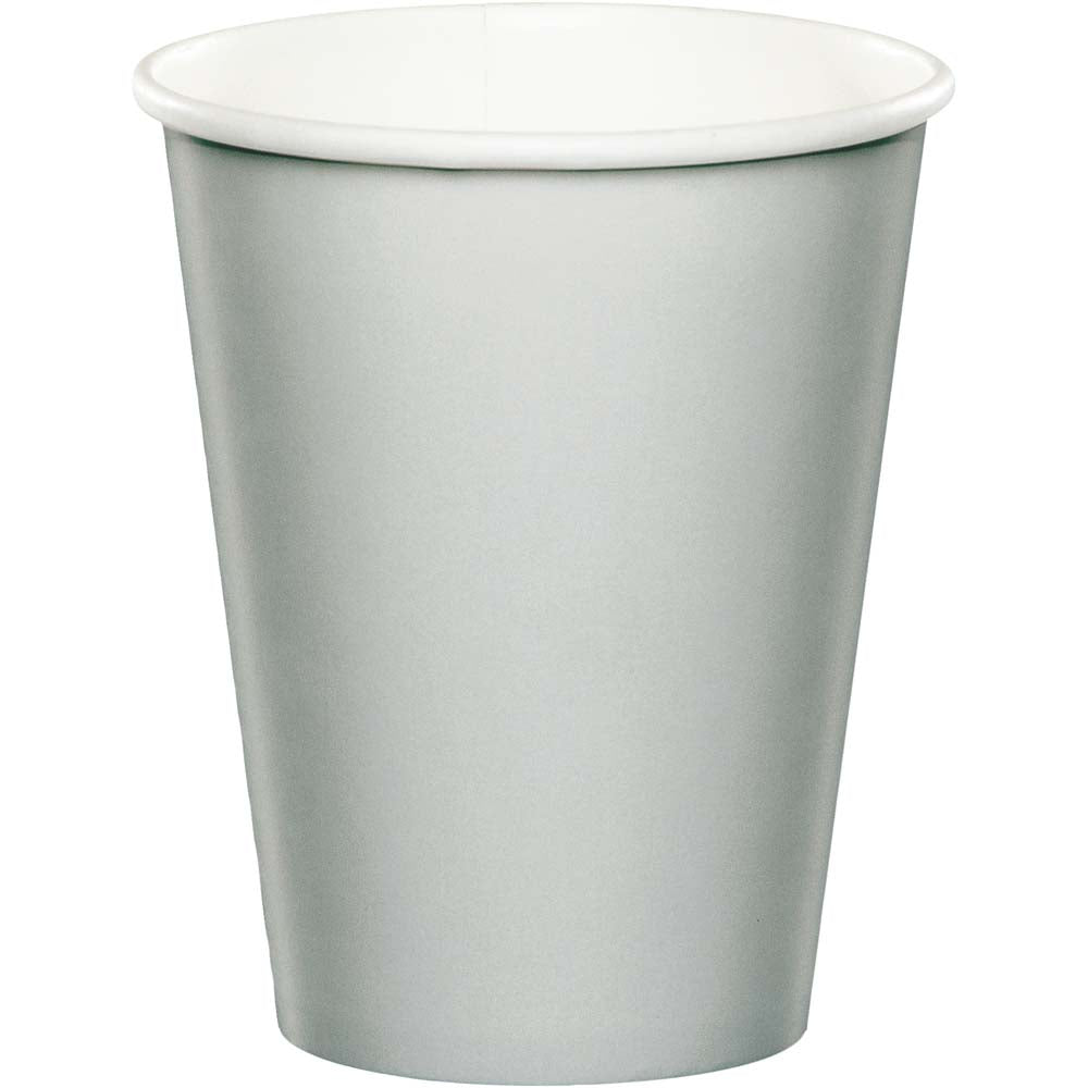 Shimmering Silver 9oz Hot/Cold Cups