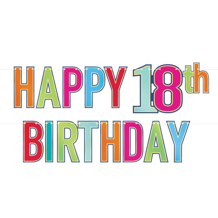 Foil Happy "18th" Birthday Streamer