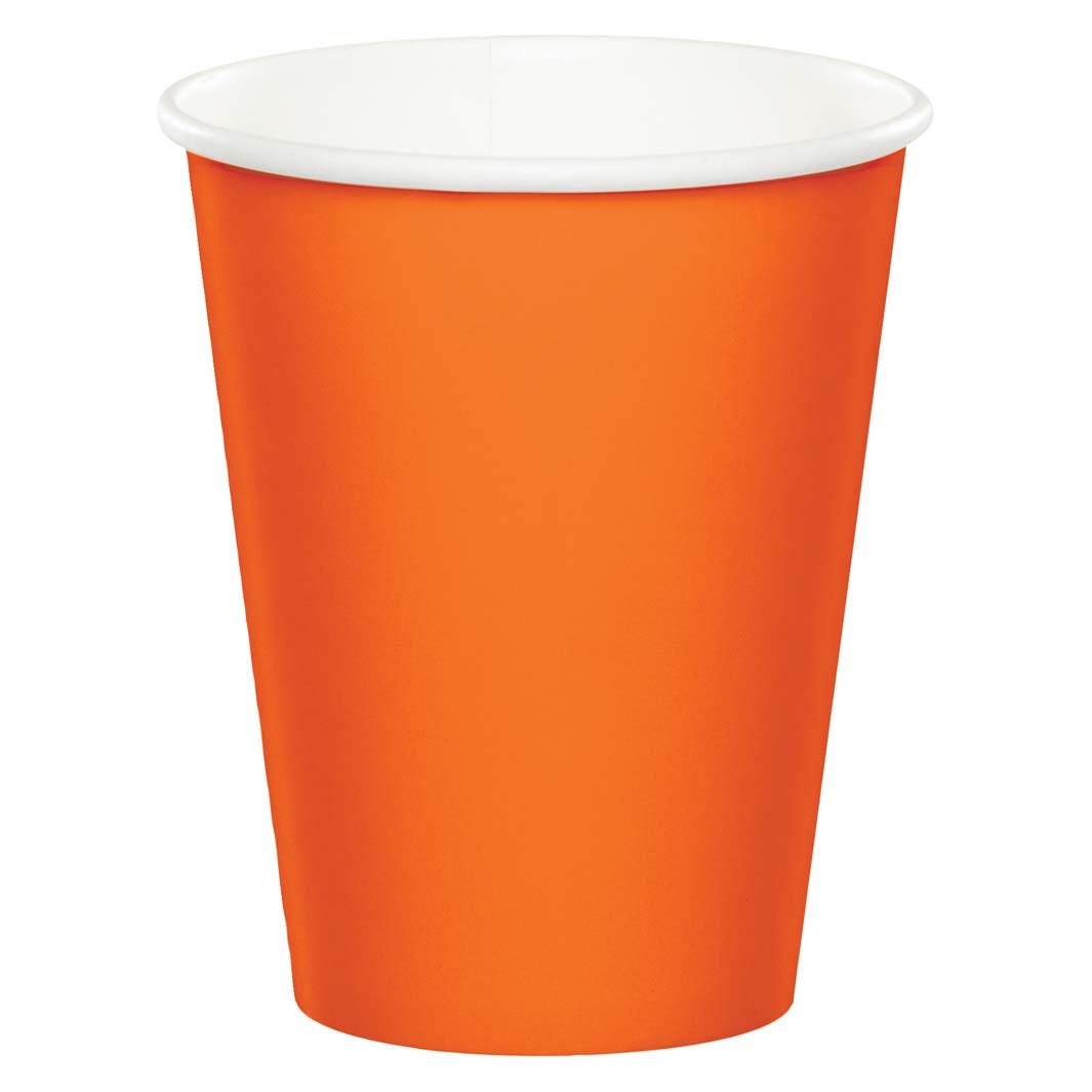 9 oz. Hot/Cold Cups Sunkissed Orange
