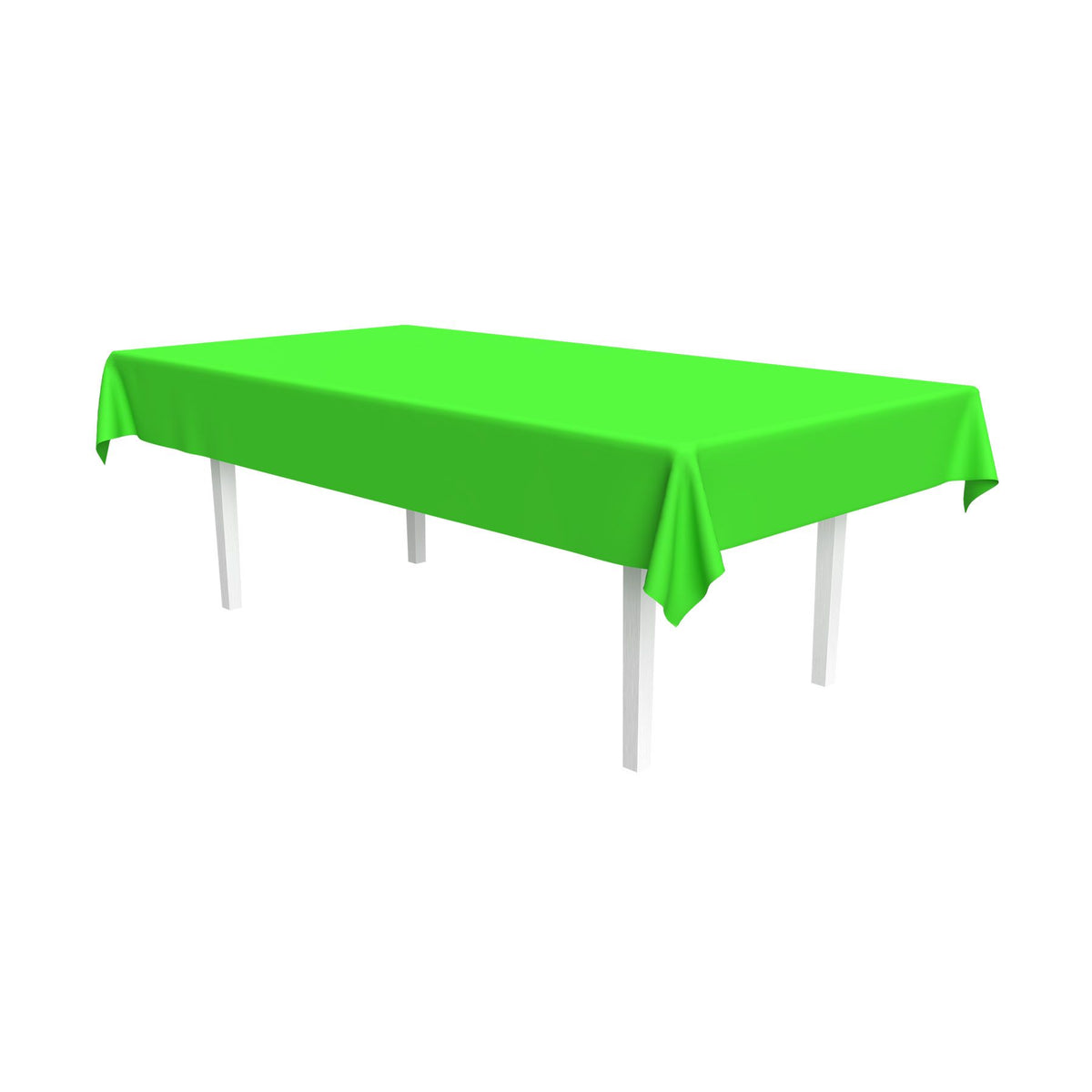 Plastic Rectangular Tablecover - Neon Lime