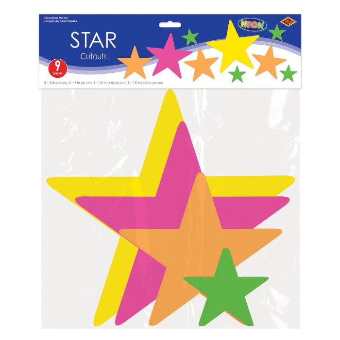 Neon Star Cutouts