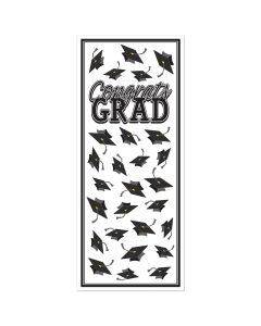 Congrats Grad Door Cover - Black