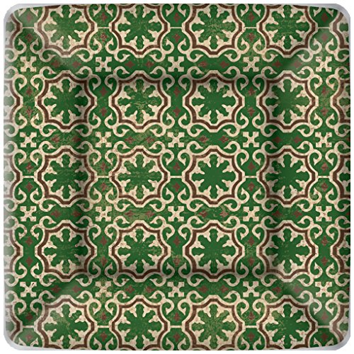 Square Paper Dinner Plates, Burlap Christmas