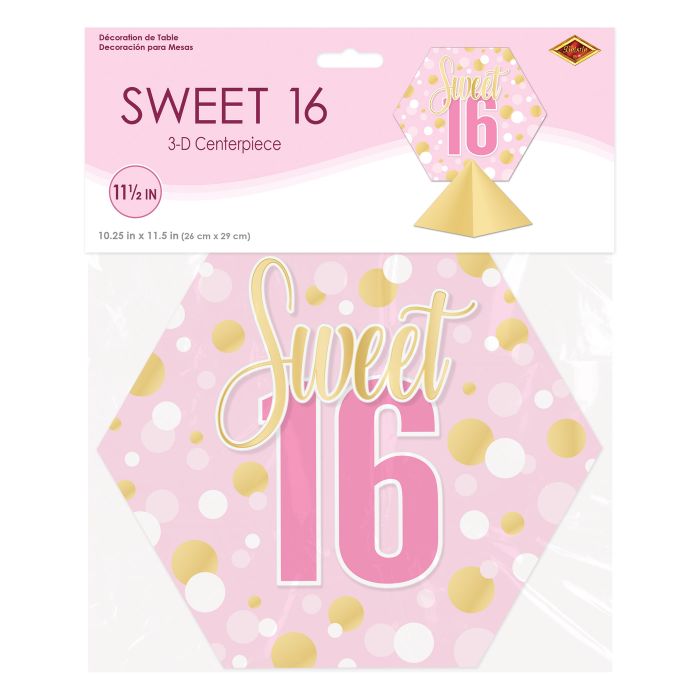 3-D Sweet 16 Centerpiece