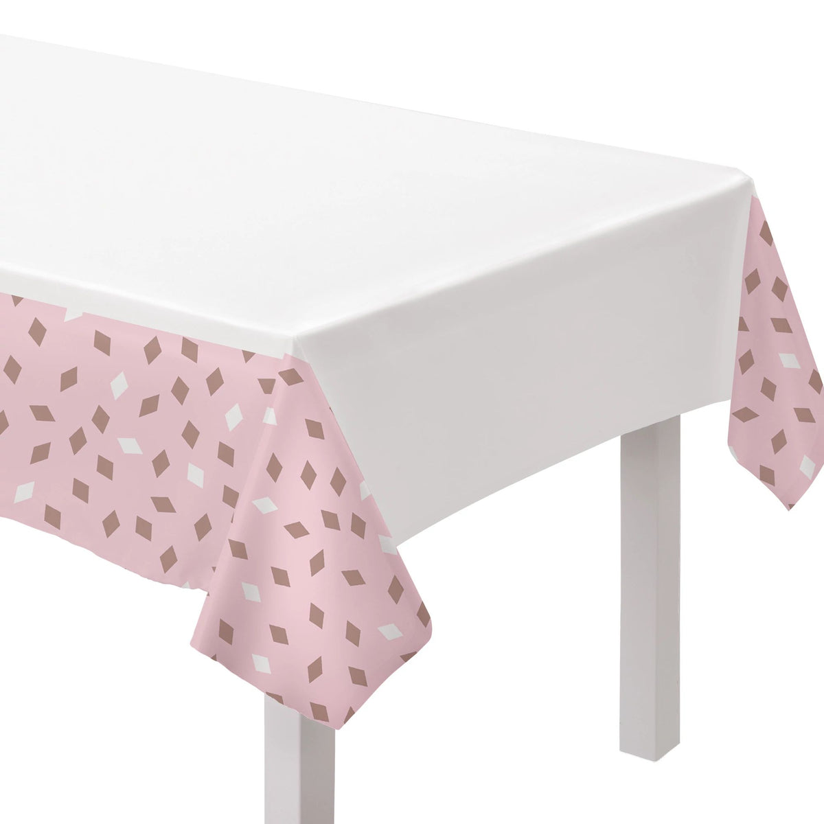 Blush Birthday Plastic Table Cover