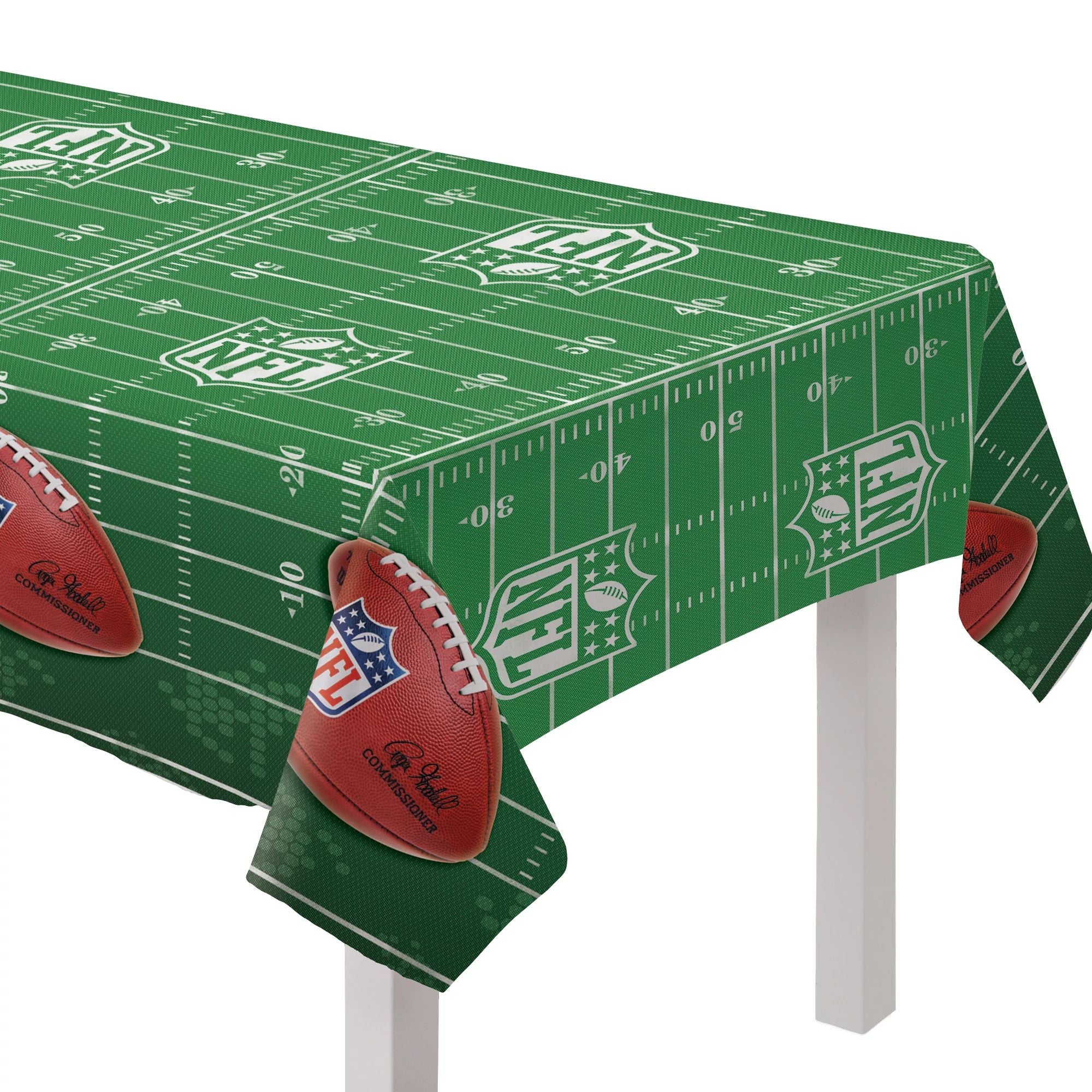 NFL Drive - Silver Plastic Table Cover -All Over Print