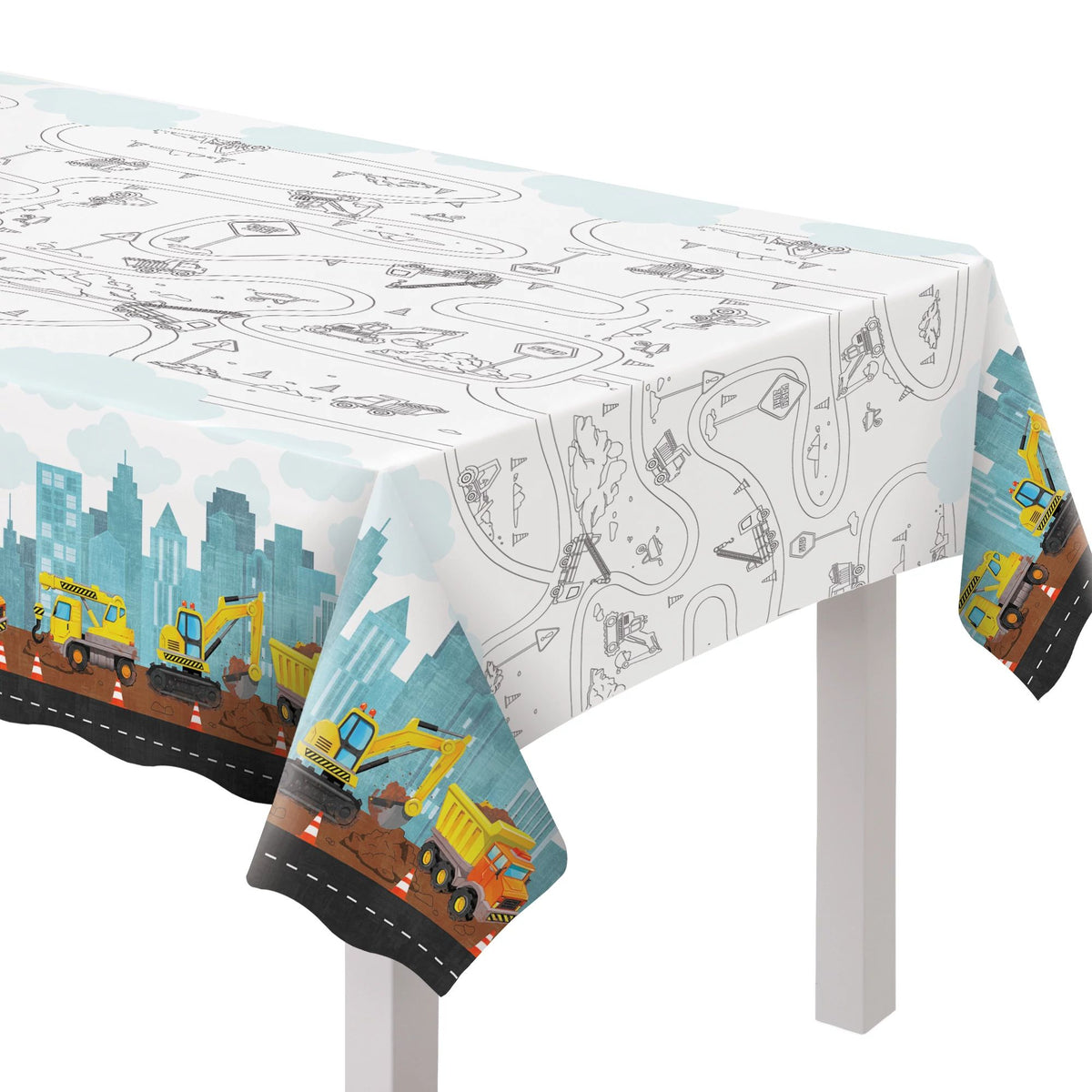 Construction Party Plastic Table Cover