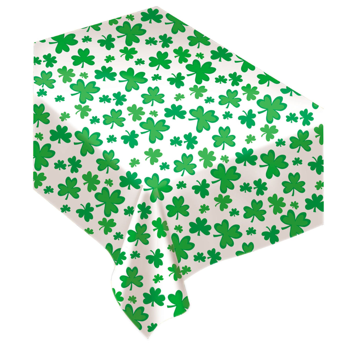 Shamrocks Flannel-Backed Vinyl Table Cover