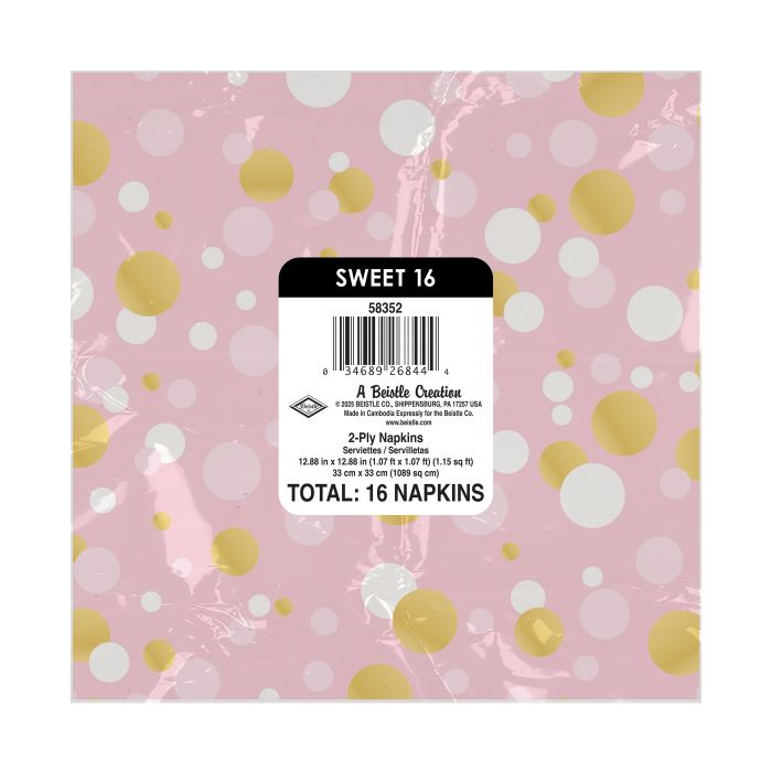 Sweet 16 Luncheon Napkins