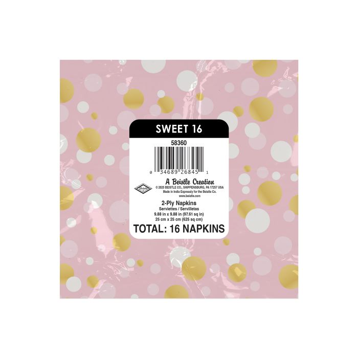 Sweet 16 Beverage Napkins