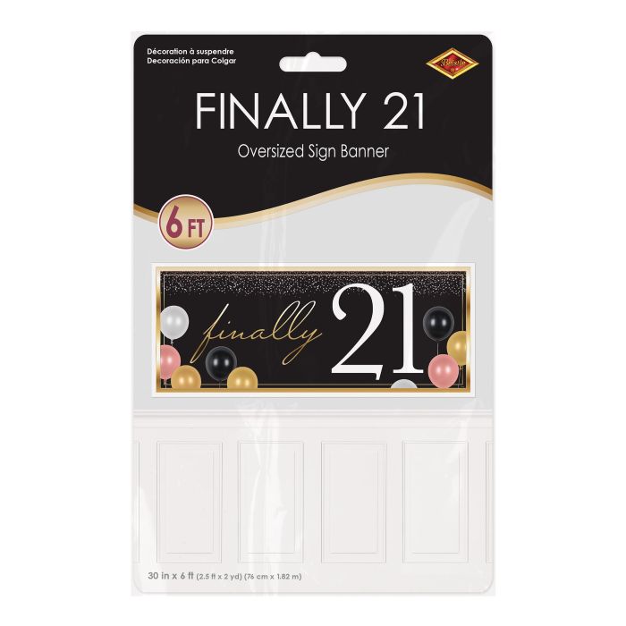 Finally 21 Oversized Sign Banner