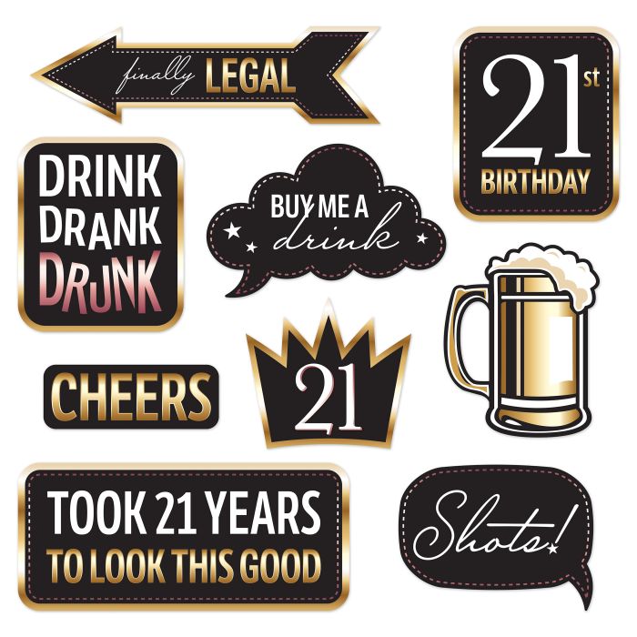 Finally 21 Photo Fun Signs