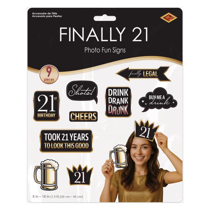 Finally 21 Photo Fun Signs