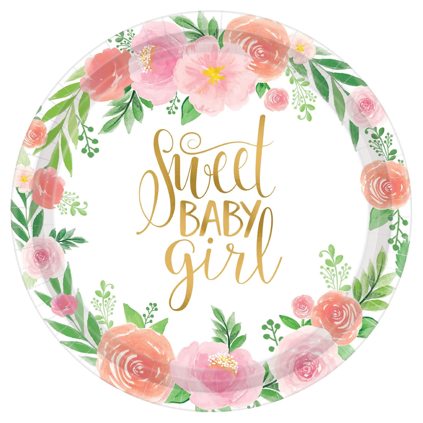 Floral Baby Round Plates