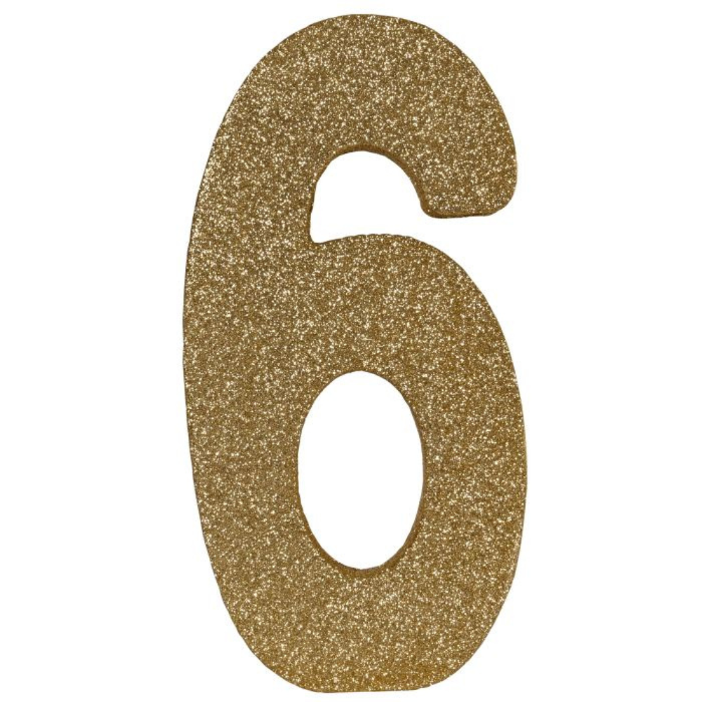3-D Glittered "Numbers" Centerpiece