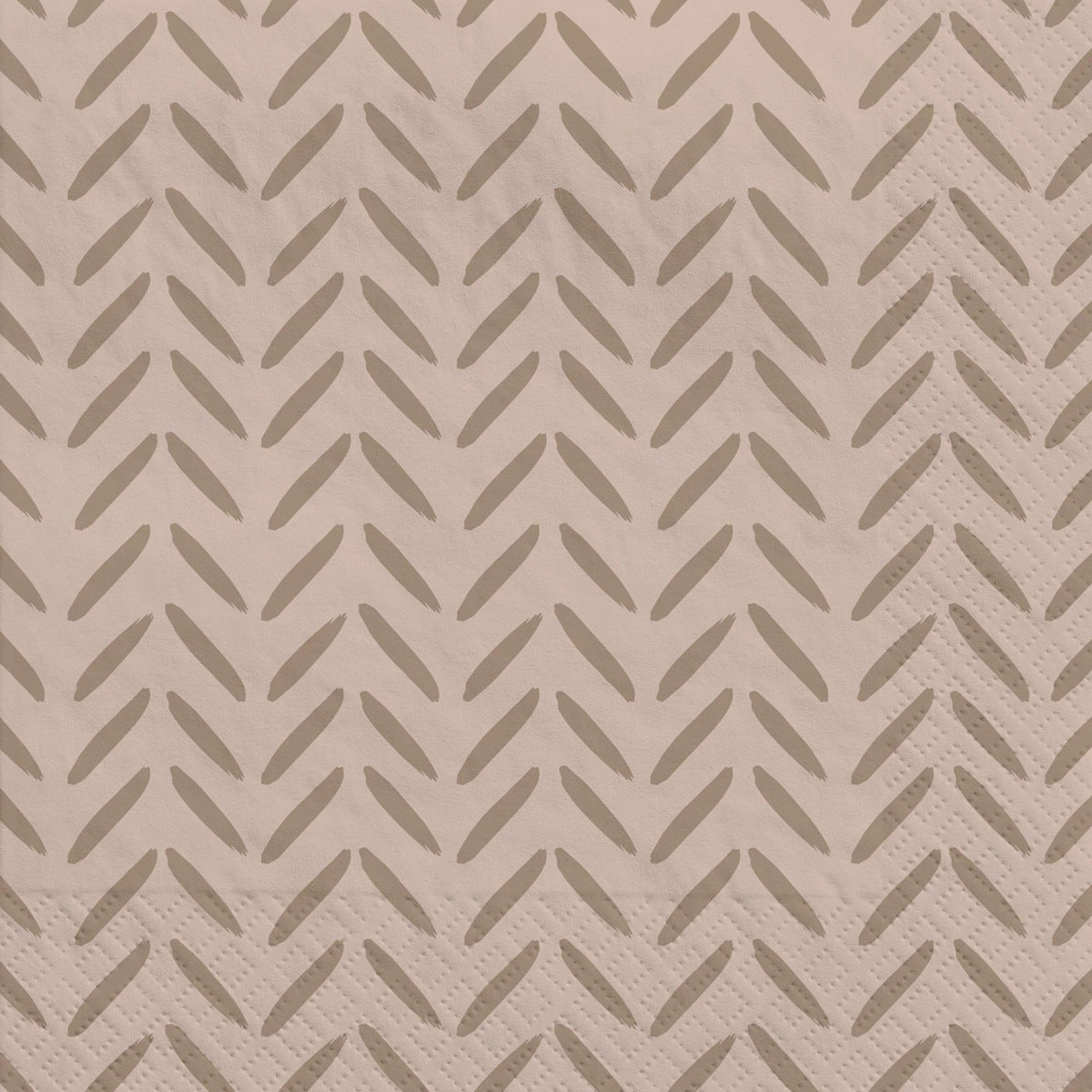 Printed Beverage Napkins - Taupe
