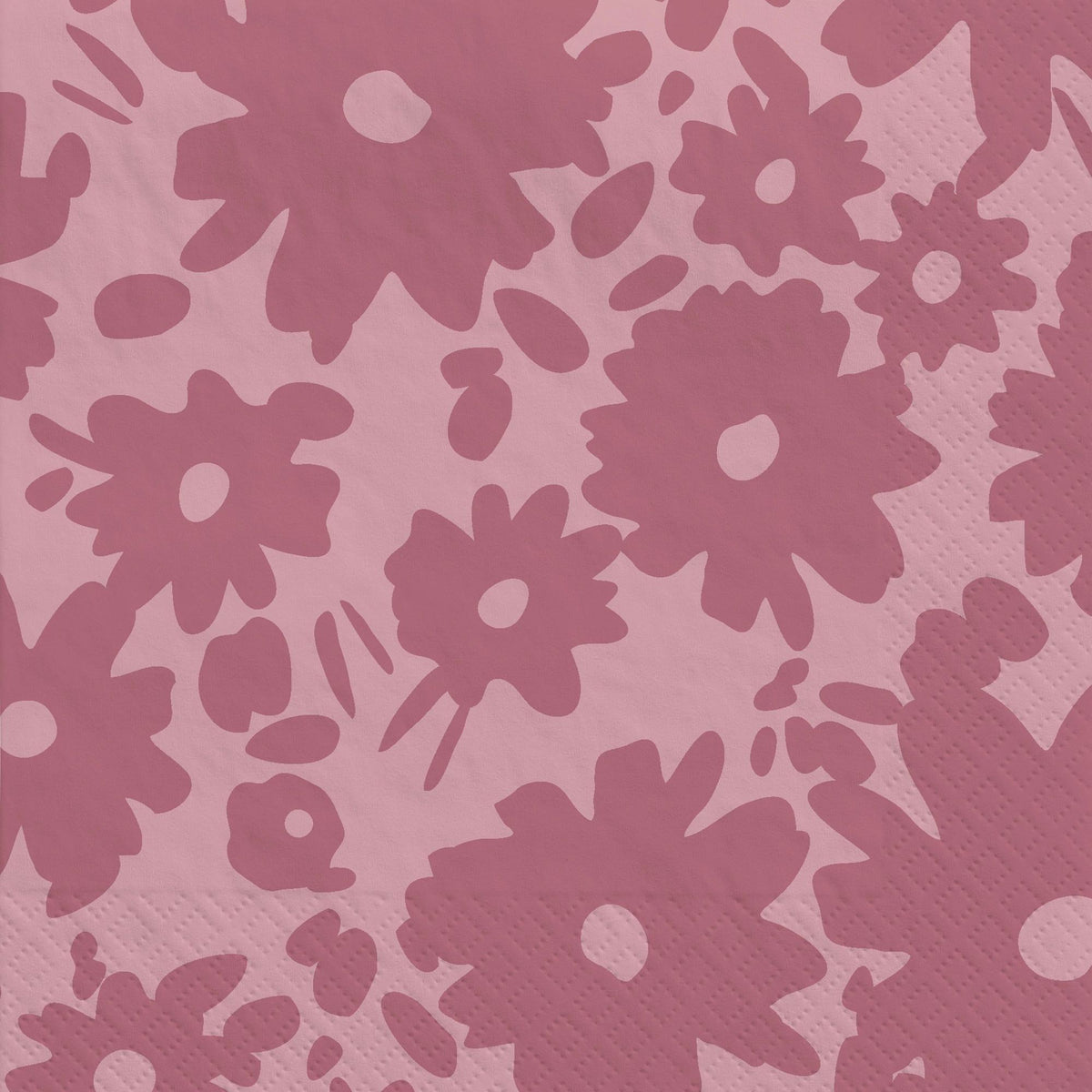 Printed Beverage Napkins - Mauve