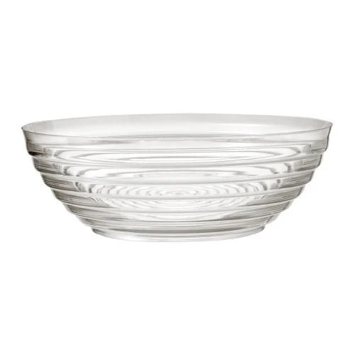 15"/10qt Clear Premium Extra Heavy Weight Plastic Ringed Bowl