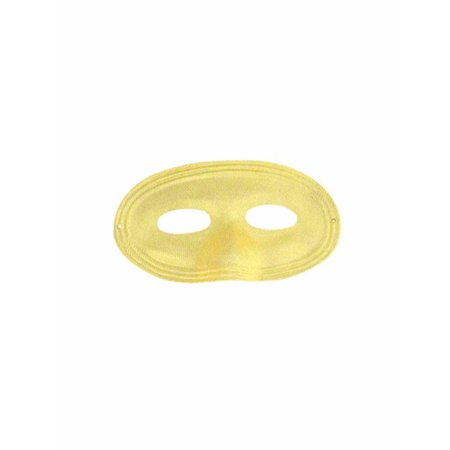 Metallic Lame' Domino Mask-Yellow