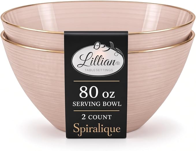 80 oz. Spiralique Bowls - Rose