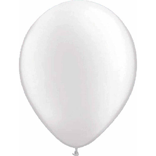 11 Inch Qualatex Pearl White Latex Balloons (100 Pack) - Party Supplies Decorations