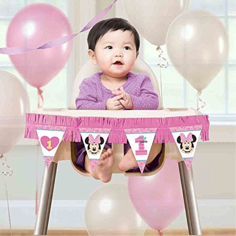Minnie Mouse Fun to Be One Disney 1st Birthday Party High Chair Decorating Kit