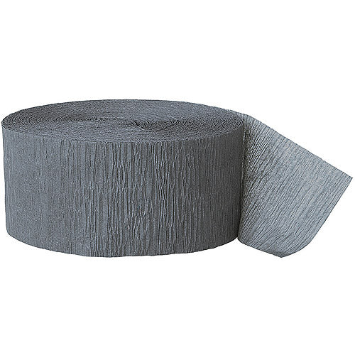 Grey Crepe Streamer 81 Ft