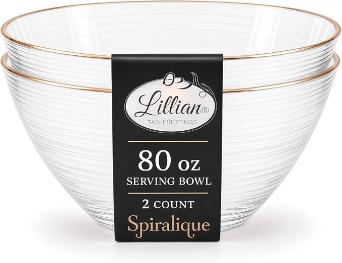 80 oz. Spiralique Bowls - Clear