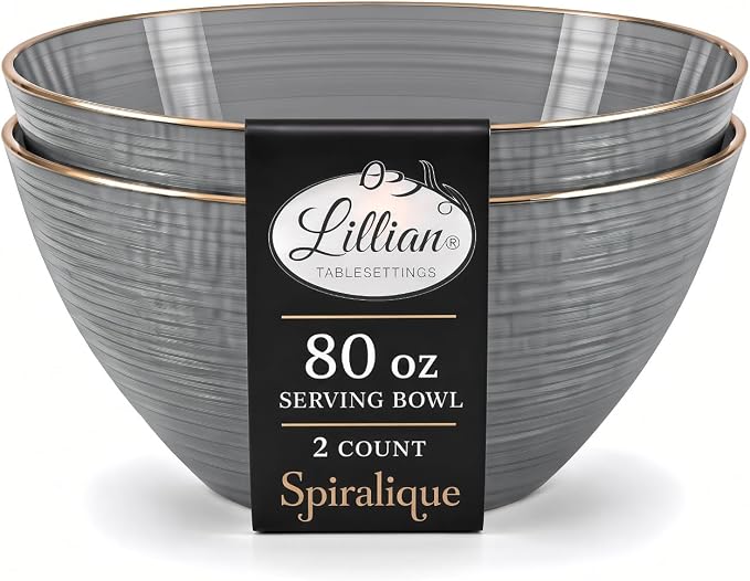80 oz. Spiralique Bowls - Charcoal