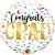 18" Congrats Grad Color Confetti Foil Balloon