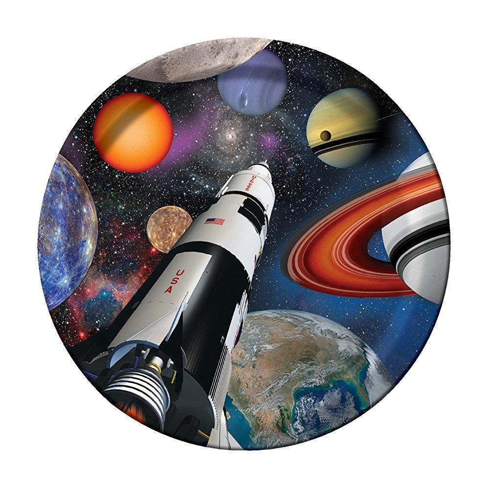 9 in. Outer Space Paper Lunch & Dinner Plates - 8 pcs