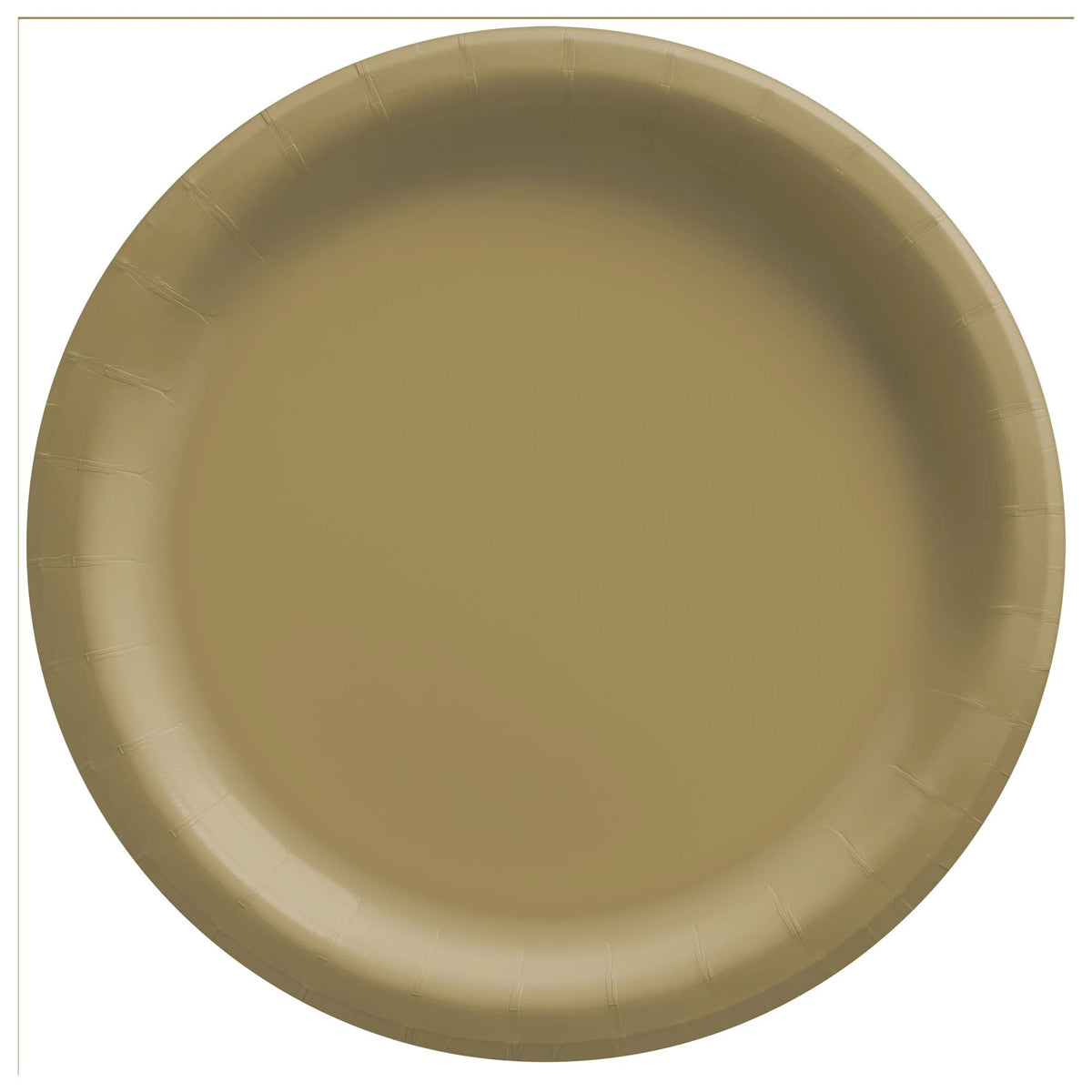 Gold - 6 3/4&quot; Round Paper Plates, 20 Ct.