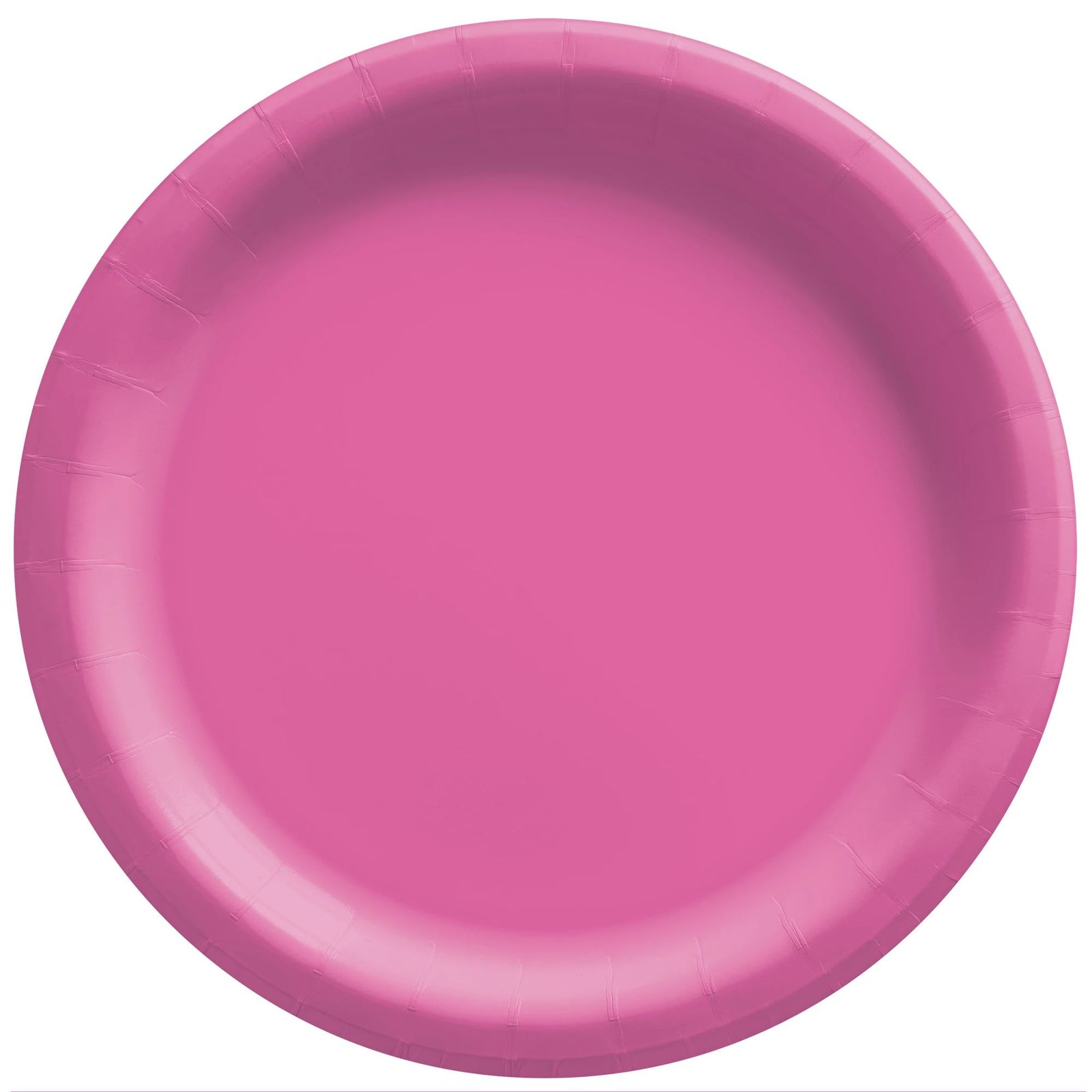 Bright Pink - 8 1/2" Round Paper Plates, 50 Ct.