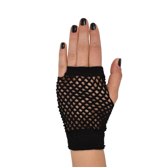 Short Fishnet Gloves - Black