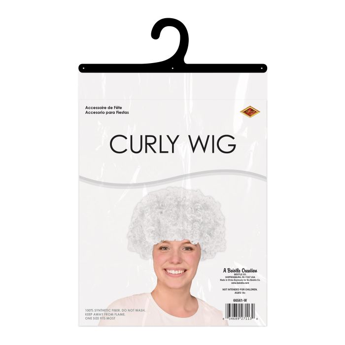 Curly Wig - White