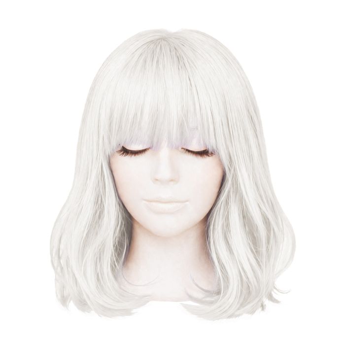Long Bob Wig - White