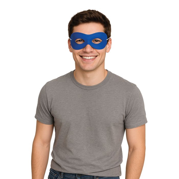Fabric Hero/Domino Mask - Blue