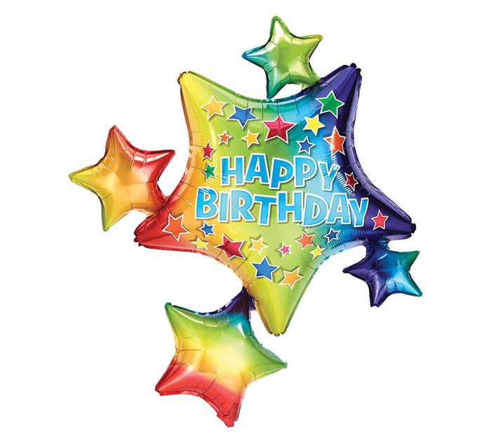 406 35" Happy Birthday Cluster Balloon