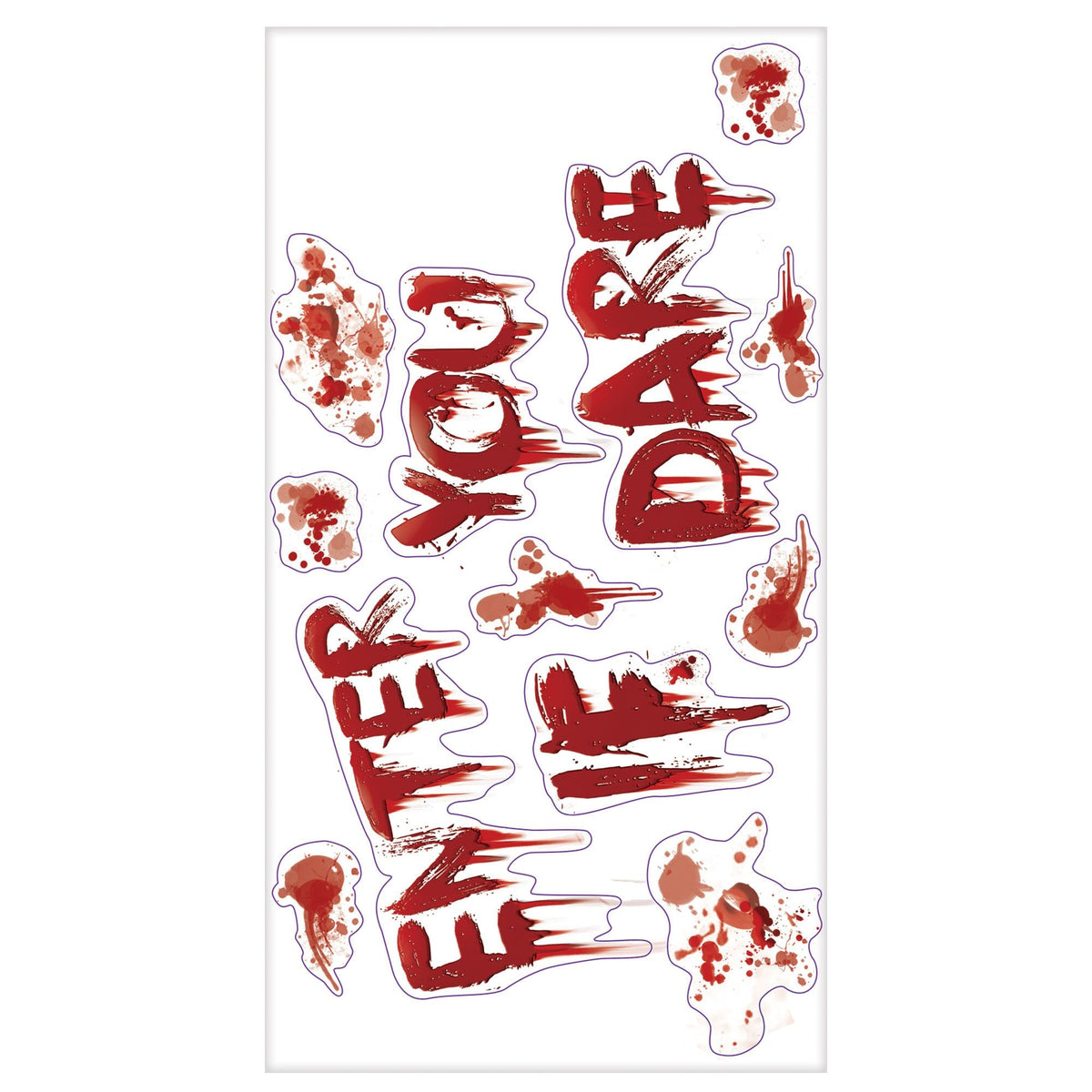 Enter If You Dare Bloody Cling Decals