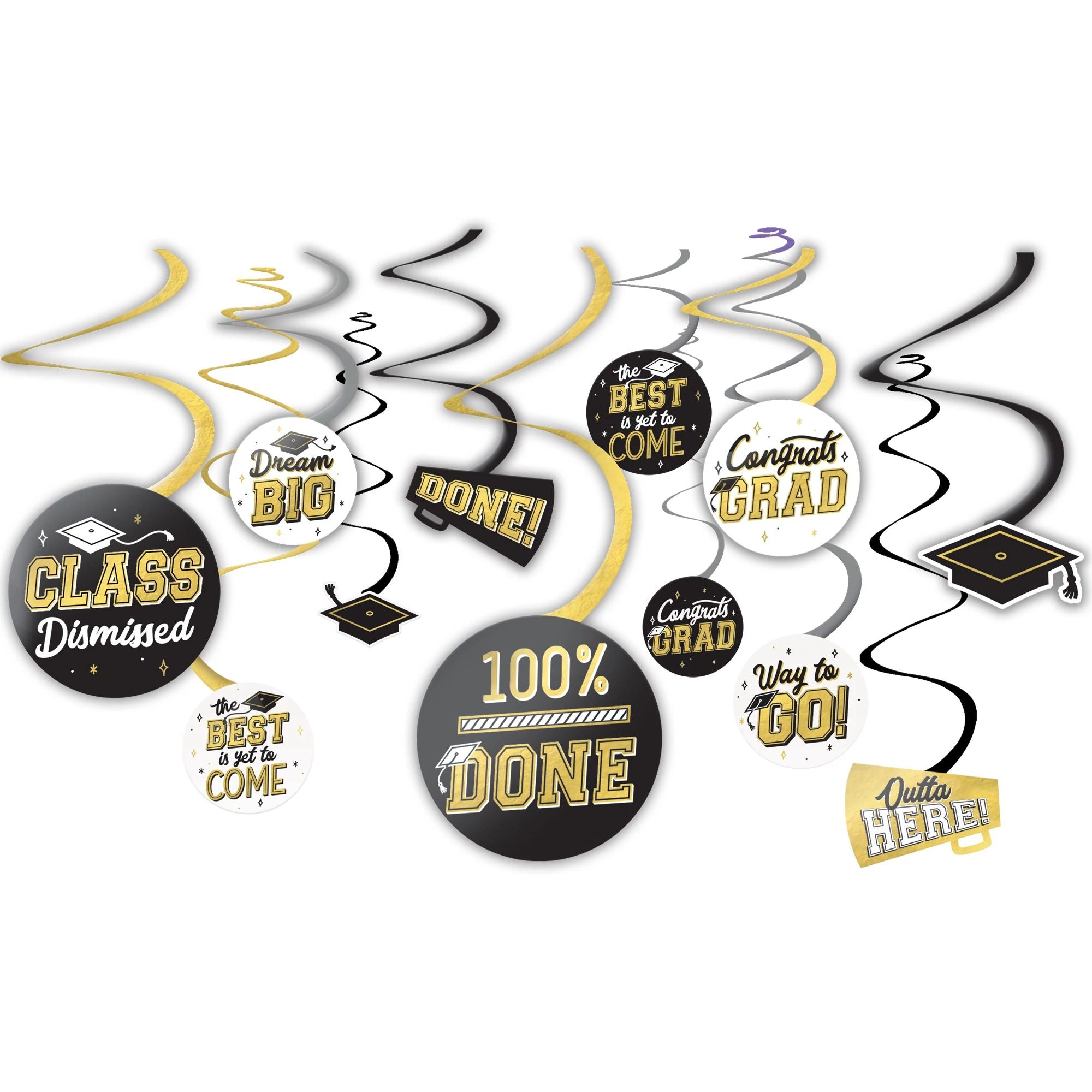 Grad Value Pack Spirals - Black, Silver, Gold