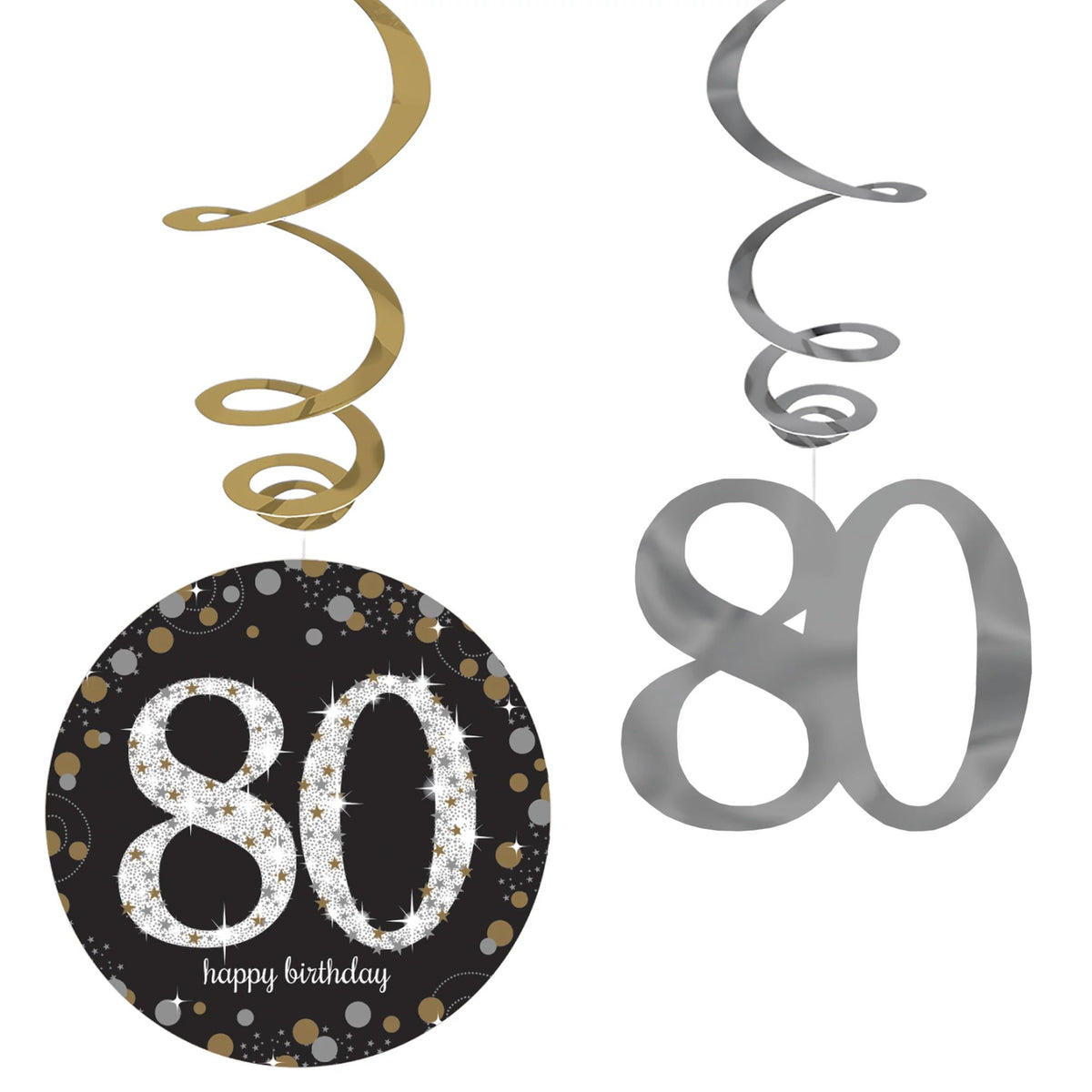Sparkling Celebration 80 Value Pack Foil Swirl Decorations