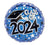 17" CLASS OF 2024 BLUE FOIL BALLOON