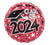 17" CLASS OF 2024 RED FOIL BALLOON