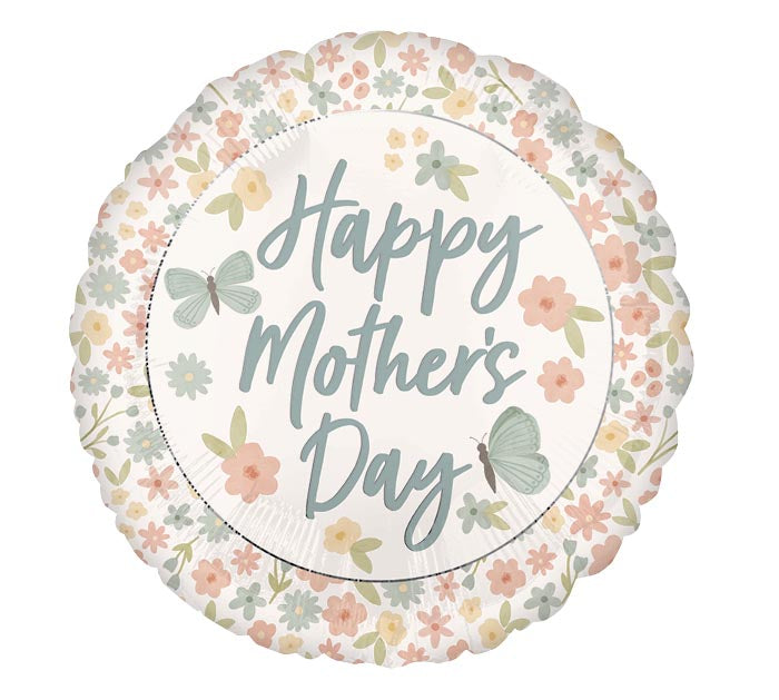 E001 17&quot; PASTEL GARDENS HAPPY MOTHER&#39;S DAY FOIL BALLOON