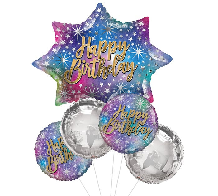466 Happy Birthday Sparkle Balloon Bouquet