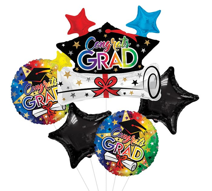 CONGRATS GRAD SCROLL FOIL BALLOON BOUQUET