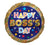 9"INFLATED HAPPY BOSS'S DAY GOLD BORDER